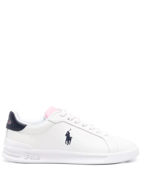 Платно маратонки Polo Ralph Lauren бродирани бяло