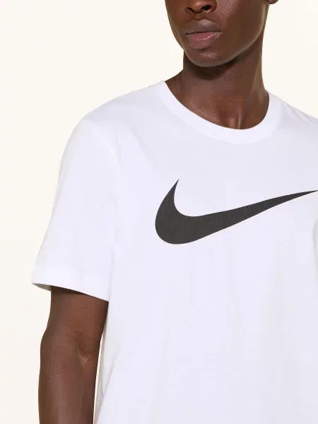 Tričko Nike Sportswear Swoosh white/black bílé