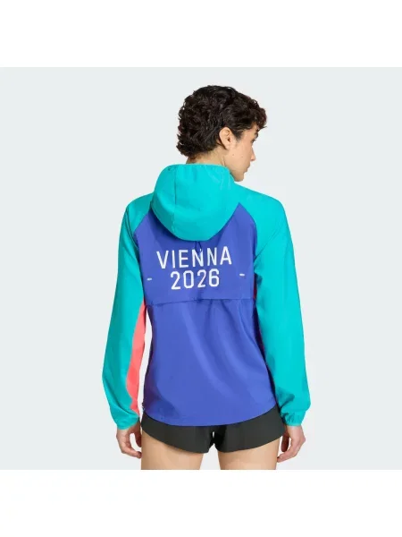 Běžecká bunda Adidas modrá