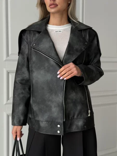 Кожаная куртка Jadone Fashion