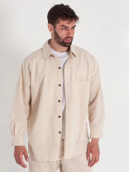 Сорочка IJ ij-sorochka-linen-bez-man льон/віскоза бежевий
