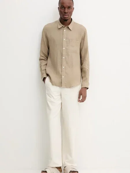 Сорочка A.P.C. A.P.C. Chemise Cassel BLACK regular класичний комір чорний