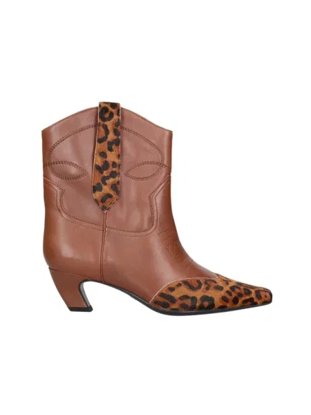 Buty do kostki Marc Ellis skórzane brązowe