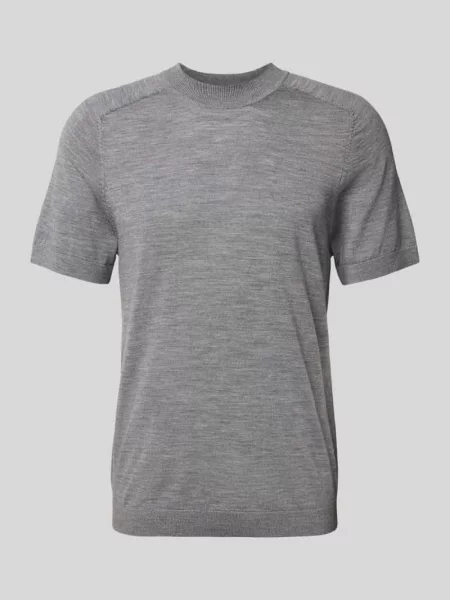 T-shirt o kroju regular fit z czystej wełny Selected Homme