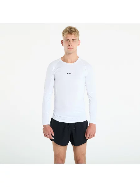 T-shirt Nike Pro Dri-FIT Tight Long-Sleeve Fitness Top White/ Black S biała