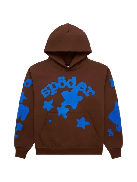 Hanorac cu glugă Sp5der maro