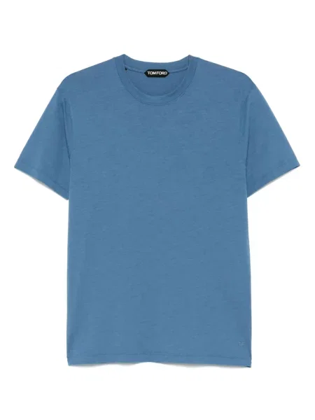 Tricou Tom Ford cu broderie albastru