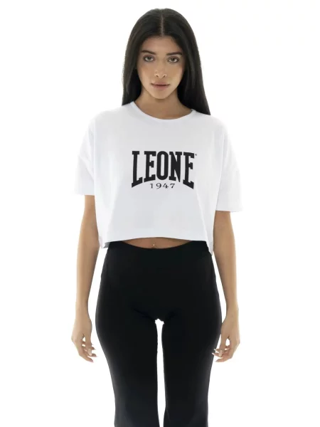 Leone Basic skrócona koszulka T-shirt biała