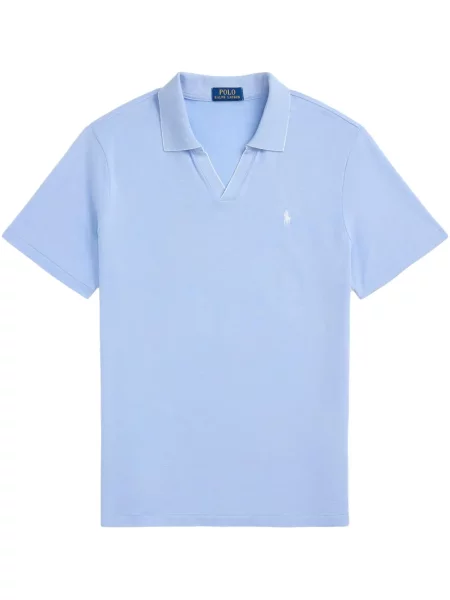 Slip de baie Polo Ralph Lauren cu broderie din piele de căprioară în carouri albastru