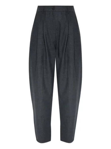 Pantaloni Studio Nicholson de lână plisate gri