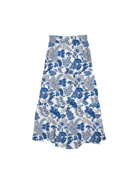 Jedwabna długa spódnica maxi Mc2 Saint Barth w kwiatki