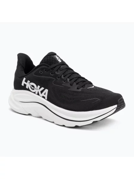Дамски обувки за бягане HOKA Clifton 10 Wide black/white бяло