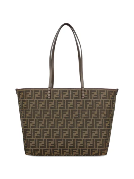 Geantă shopper Fendi din jacard maro