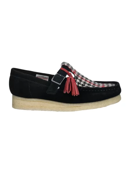 Clarks Originals mokasyny Wallabee T Bar na płaskim czarny