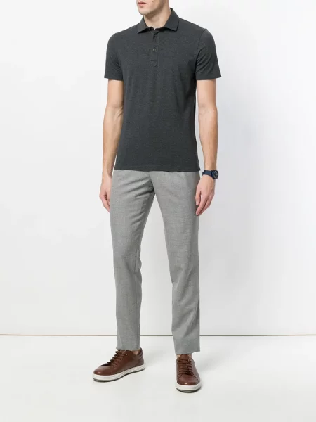 Tricou polo Brunello Cucinelli clasic gri
