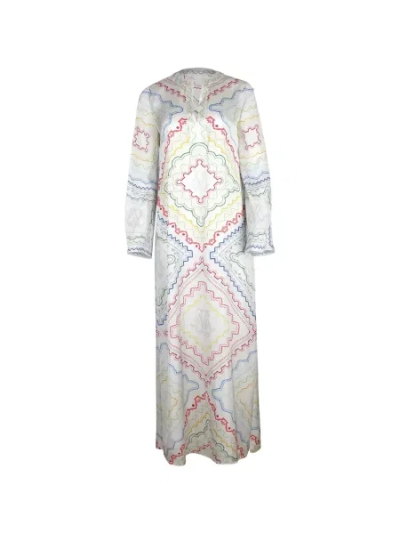 Rochie Mary Katrantzou cu imagine cu imprimeu geometric alb