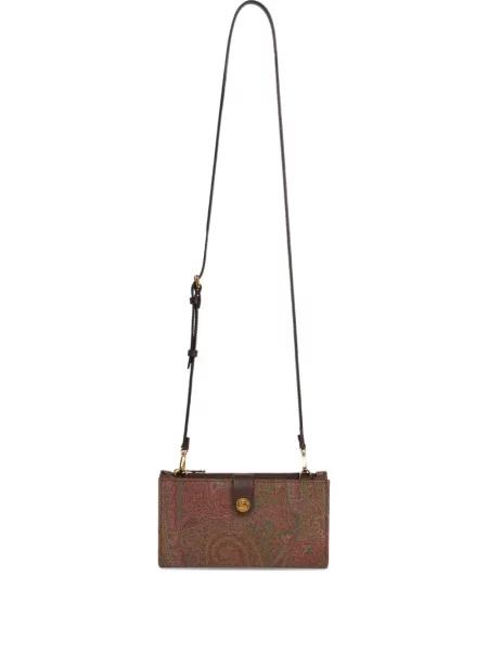 Portofel Etro cu model paisley maro