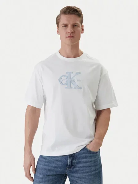 Tričko Calvin Klein Jeans bílé