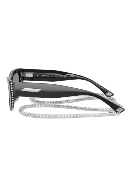 Γυαλιά ηλίου cat eye Jimmy Choo Eyewear με πετραδάκια μαύρο