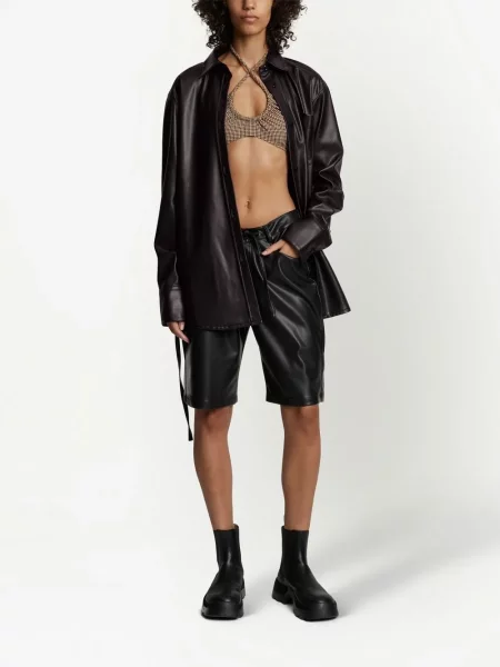 Kožená bunda Proenza Schouler White Label bílá
