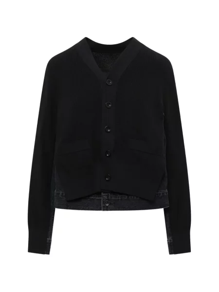 Cardigan Sacai tricotate negru