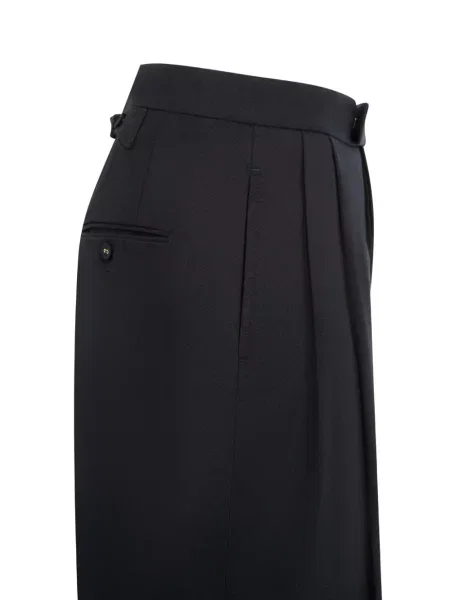 Pantaloni Thom Browne plisate negru