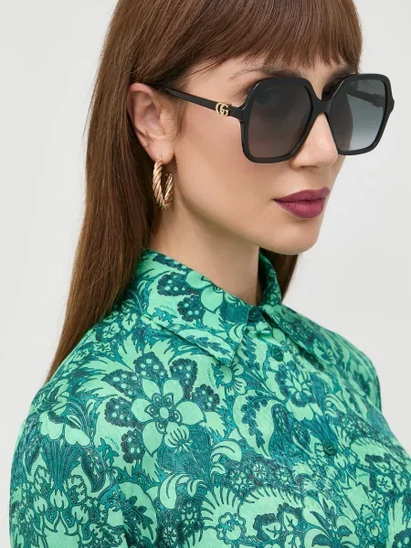Gucci ochelari de soare femei negru maro