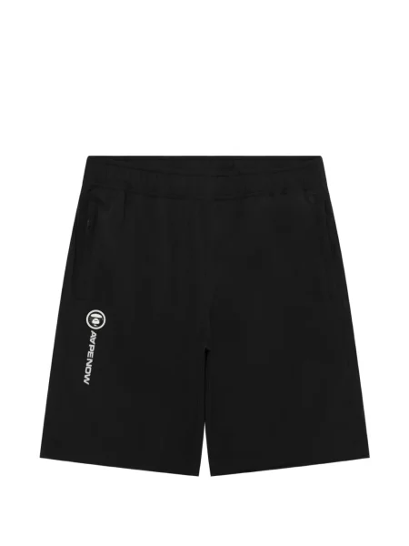 Pantaloni scurți Aape By A Bathing Ape cu autograf negru