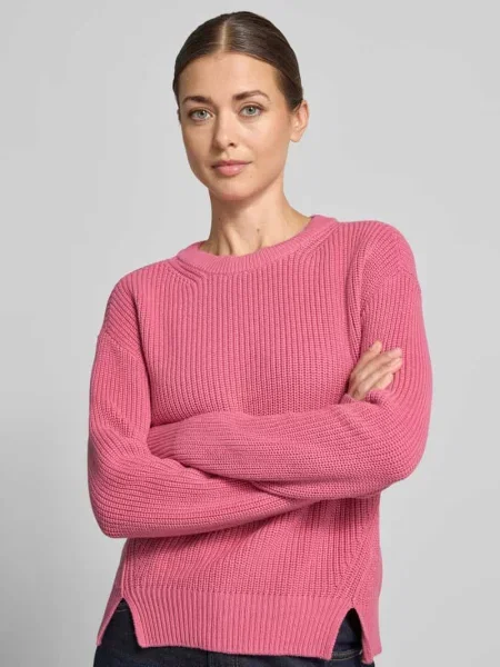 Sweter z rozcięciami po bokach z czystej bawełny Jake*s Casual