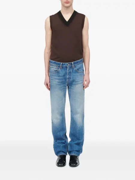 Traperice ravnih nogavica Mm6 Maison Margiela plava