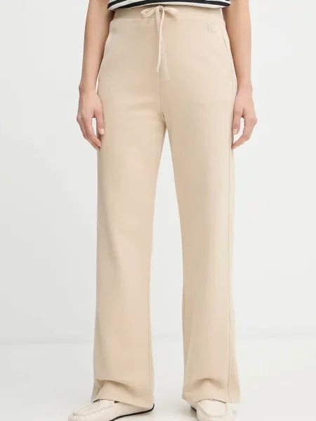 Weekend Max Mara pantaloni de trening VOLIERA bej uni maro