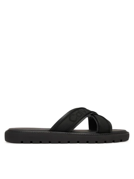 Papucs Calvin Klein Sq Molded Sandal Xcross Wb fekete
