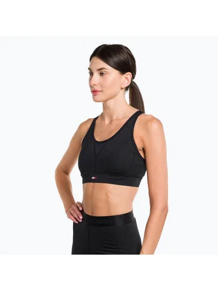 Olcsóbban. Tommy Hilfiger Essentials High Int állítható pántos fitness melltartó fekete. Méret: M fekete