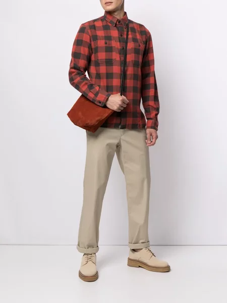 Pledinė raštuota marškiniai Ralph Lauren Rrl raudona