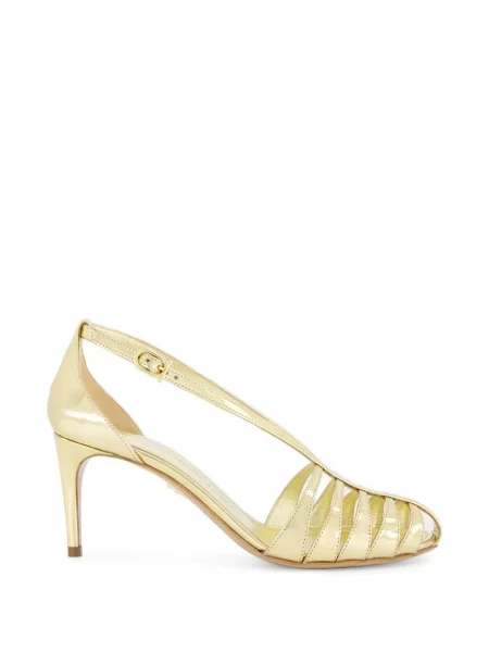 Sandale Ferragamo din piele auriu