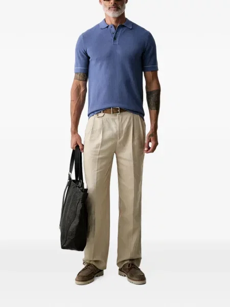 Πλεκτό μικρός polo Hackett London μπλε