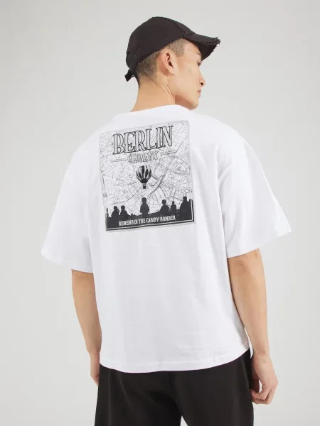 ALPHA INDUSTRIES Tricou Berlin Candy Bomber negru alb
