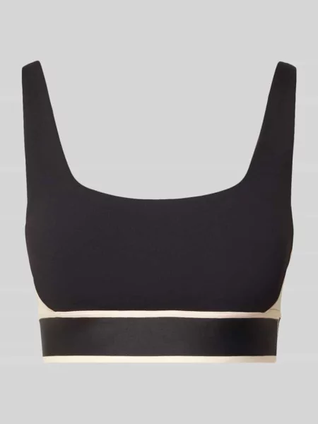 Biustonosz sport o kroju slim fit z detal z logo Fabletics czarny