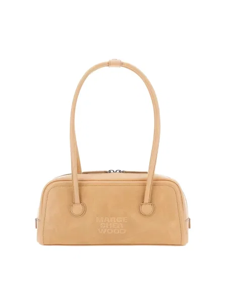 Torebka skórzana Marge Sherwood skórzana bez fiszbin beżowa