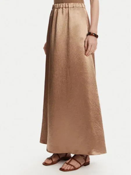 MM fustă maxi drept bej