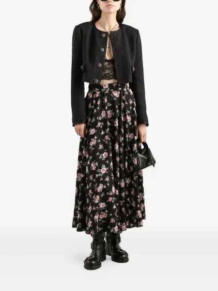Geacă Dolce & Gabbana din tweed negru