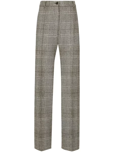 Pantaloni Dolce & Gabbana în carouri gri