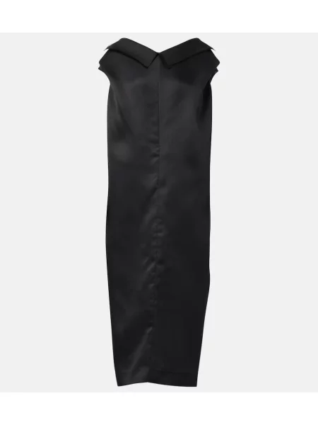 Jedwabna maksi sukienka maxi Khaite garniturowa czarna