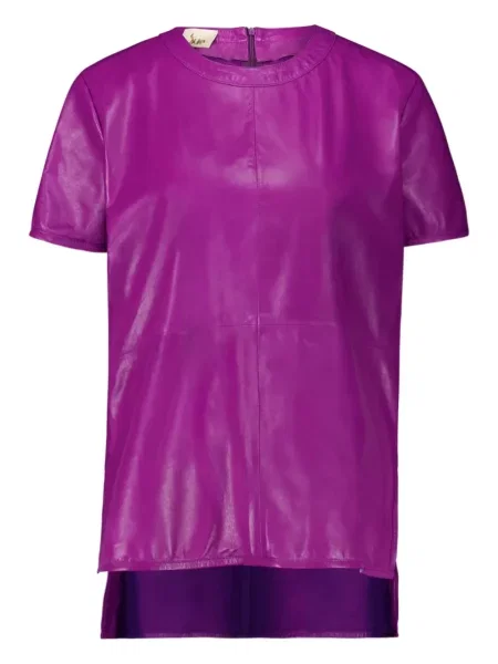 Tricou Paula din piele scurt violet