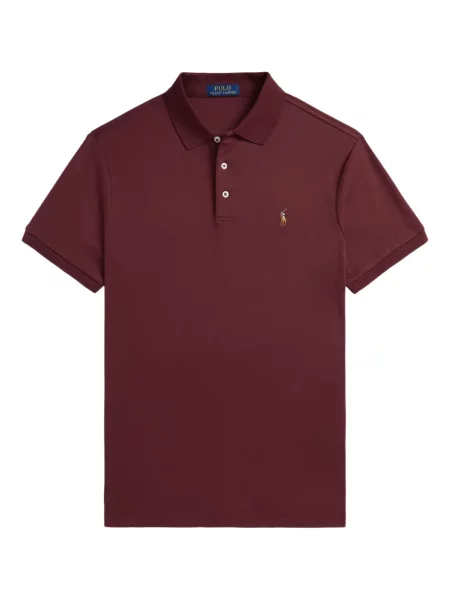 Kožené tričko Polo Ralph Lauren bez podpatku zelené