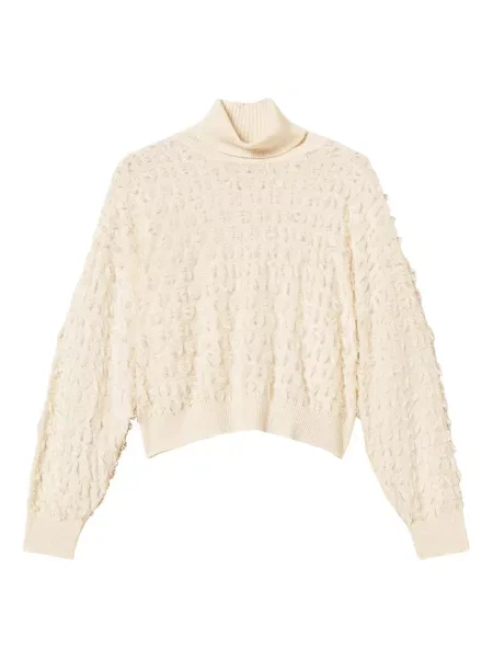 Heláncă Twinset cu franjuri alb