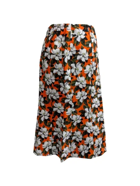 Gėlėtas raštuotas sijonas Alice + Olivia oranžinė