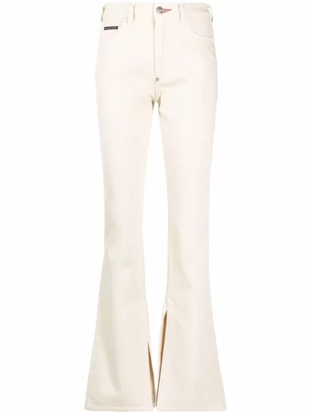 Jeansy dzwony Philipp Plein z wysoką talią