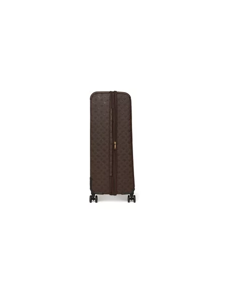 Veľký kufor Guess Lenwood Travel Tmavo béžová