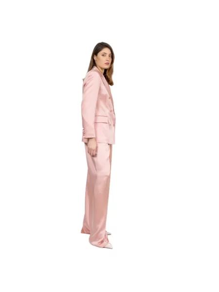 Spodnie palazzo Max Mara Studio różowe